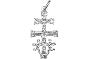 SEBAOTH Cruz de Caravaca Bendecida - Plata de ley 925 - Dije con Angeles - Fabricada y enviada desde Caravaca. Tamaño a elegir. Ideal para regalo