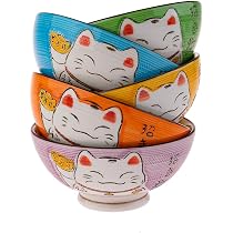 Lot De 6 Bols à Céréales En Porcelaine, Bols à Dessert Pour Enfants Et Adultes, Bols De 300 Ml, Pour Ranger Des Cérémonies, Soupes, Desserts, Fruits, Ramen