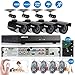 Produktbild KKmoon 4CH Kanal Full AHD 1080N 1200TVL CCTV Überwachungs-DVR Sicherheitssystem P2P Cloud Onvif Netzwerk Digital Video Recorder + 1TB Seagate Festplatte + 4 * Outdoor / Indoor Infrarot Bullet Kamera