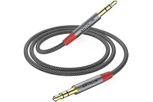ANYPLUS Cavo Aux, Jack 3.5 to Jack 3.5 Maschio Maschio Cavo Audio,【1.6Ft/0.5M-1Pack】 Fish Wire Intrecciato Per Cavo Aux Macchina,TV,Car Stereo, Altoparlante, Cuffie, Smartphone, PC