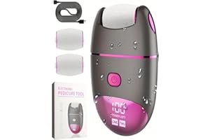 COAVEL Lima eléctrica pies durezas Recargable resistente al agua con 3 rodillos Pedicura profesional quitadurezas eléctrico de última generación para eliminar durezas y callosidades. Lima durezas talones