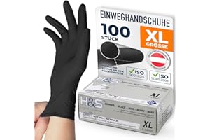 ‎ISC HYGIENE & SAFETY H & S Nitrile Gloves Powder Free Pack of 100 S M Small Medium Large XL (L) x large disposable latex free Non-Sterile Latex Free Powder Free Food Food Safe Skin Strong Hospital Quality Medical Hand Care Pet Food Home Kitchen Work Leisure Hobby DIY Model Building Nitrile Gloves Disposable Cosmetic Makeup Hand Held Medical Chube Examination Gloves Soft White Blue * Sale * REDUCED *, BLACK