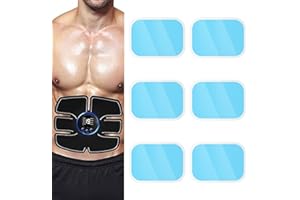 iLoxin Abs Trainer Replacement Gel Pads, EMS Abdominal Gel Pads, Electrodes Pads, Updated Electrodes Body Pads Gel Adhesive- Professional Series (6-Pack)