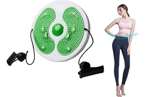 WUNDROUS Waist Twister Exercise Board with Resistance Bands and Foot Massager, Waist Shaping Workout Tool for Cardio and Weight Loss
