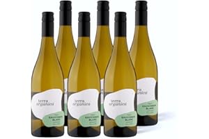 Terra Organica Sauvignon Blanc - White Wine from Chile with Gooseberry and Lime Notes, A Bright, Fruity & Zesty Wine - Perfect Pairing to Fish and Spicy Dishes, 13% ABC 6 x 75cl - White Wine Gift Set