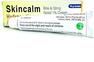 5 x Skincalm 10g Bite and Sting Relief 1% Cream