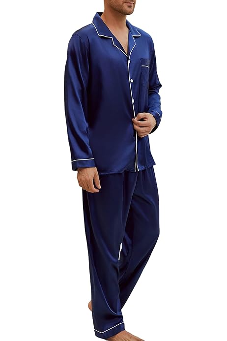 Vestaglia Pigiami Di Raso Uomo Pigiama Estivo Uomo Pigiama Uomo In