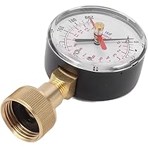 Manometro Per Acqua Uharbour 0-11Bar/160Psi - Doppia Scala, Filettatura In Ottone, Con Protezione In Gomma - Foto 3