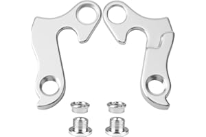 YUIO 2pcs Rear Derailleur Hanger for MTB, for Carrera Vengeance Vulcan Cube, Road Bike, and Most Bike Models, Aluminum Alloy Bike Tail Hook, Transmission Gear Mech Dropout Adapter with Screw