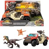 Mattel Jurassic World: Yeniden Doğuş Aracı, 1 İnsan Fig&uuml;r&uuml; ve 1 Dinozor Fig&uuml;r&uuml;, Launch 'N Battle-Truck, Martin Yenge&ccedil; Fig&uuml;r&uuml; 