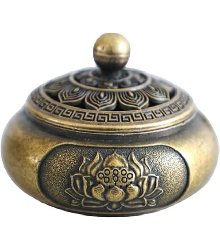 Bol Rituel Avec Pentagramme En Laiton - Brûleur D'encens Et Plat D'offrande Pour Méditation, Pagan, Wicca - 9x9x3,5 Cm