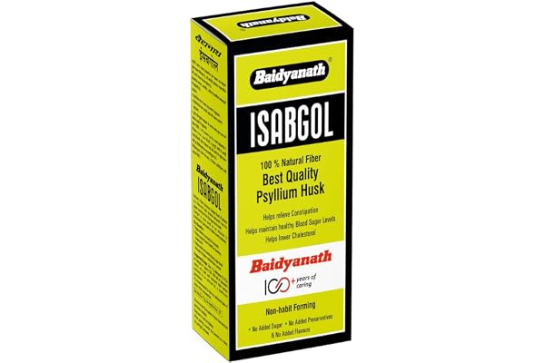 Baidyanath Asli Ayurved Isabgol - Psyllium Husk Powder - 200 gm Effectively Relieves Constipation Rich Source Of Dietary Fiber Supplement For Digestion