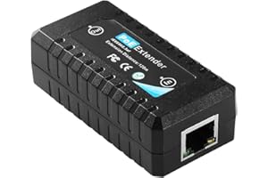 Revotech 1 Port POE Extender IEEE 802.3af Standard 10,100Mbps 100m(328 ft) POE Repeater for POE IP Camera over Cat5 or UTP Cables(POE5002)