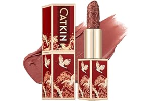 CATKIN Rossetto Opaco Colore Intenso, Formula A Lunga Durata e Idratante, con Vitamina E, Effetto Naturale, Finish Satinato, per Sensibili Labbra, 3.2g (CO158)