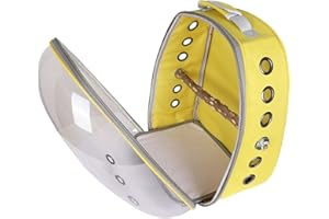 GLOGLOW Papageien-Tragetasche, Verstellbarer Haustier-Papageien-Tragetasche-Vogel-Reisetasche-Rucksack mit Griff Clear Space Capsule Transparenter Rucksack Atmungsaktiver (Grün)