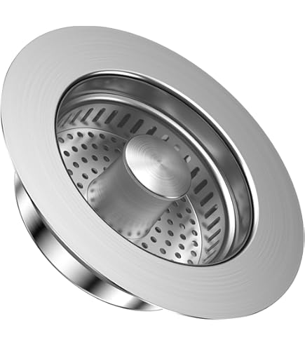 Yooyan 3-in-1 Abflusssieb Für Küchenspüle - Edelstahl Pop-Up Stopfen 75-86mm