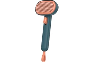 ‎AUMUCA aumuca Szczotka dla kotów, Szczotka dla kota i psa do pielęgnacji, samoczyszcząca szczotka dla zwierząt domowych, do krótkich, średnich i długich włosów, Czyszczenie jednym kliknięciem (Zielony）