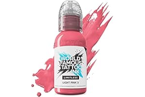 World Famous Tattoo Ink Limitless - Light Pink 3 - profesjonalna farba do tatuażu - zgodna z REACH - 30 ml
