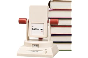 Perpetual Calendar For Desk - Vintage Rotating Day And Month Indicators | Perpetual Desk Calendar | Vintage Rotating Day And Month Indicators