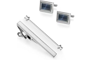 Wynameleri Ensemble de boutons de manchette et pinces à cravate classiques pour homme, mariage, fête des pères, accessoire de décoration pour affaires, anniversaire, boutons de manchette personnalisés