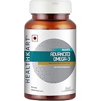 Healthkart Advanced Omega-3 1000mg (360mg EPA & 240mg DHA), Double strength omega, Fish oil, For brain, heart, joint…
