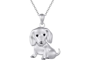 POPLYKE Collana per cani in argento Sterling 925 per le signore Tasso cane gioielli cane cane tasso regali per lei