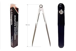 EDIZIONI IL FRANGENTE Il Frangente NF/30 Compasso Nautico in Metallo Satinato a Punte Fisse, 18 cm