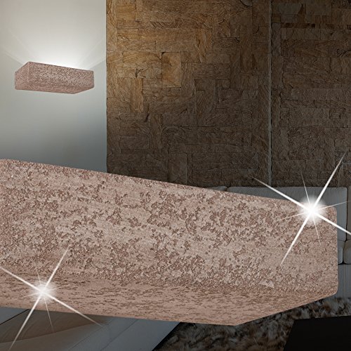 Preisvergleich Produktbild Wandleuchte Mediterran aus Keramik hellbraun in Pflastersteinform