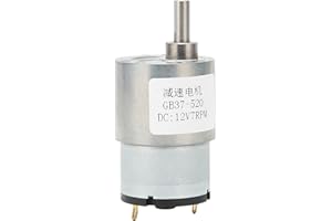 VIAGASAFAMIDO Silnik z Przekładnią DC 12V 7RPM Mikro Redukcja Prędkości Pojedynczy Wał Samoblokujący Odwracalny Silnik z Przekładnią ślimakową Silnik Turbinowy Silnik z Mikroredukcją Akcesoria do Maszyn Przekładnio