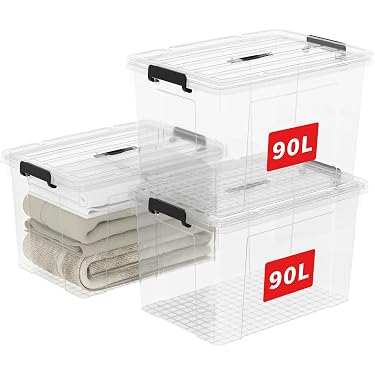 ECR4Kids Aufbewahrungsboxen Mit Deckel – 10-teiliges Set, Stapelbar, Transparent, Ideal Für Klassenzimmer & Zuhause