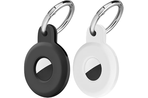 Ainiv 2 Pièce Étuis de Protection pour AirTag, Porte Clé Étui Anti-Rayures Portable pour AirTags, Housse de Protection Key Finder pour Clés, Enfants, Sacs, Bagages, Animaux de Compagnie