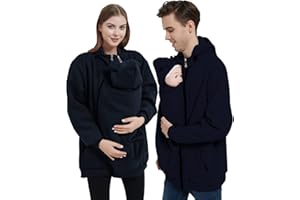 Idtswch Kängurujacke Tragejacke für Baby aus Fleece 2in1 Männer Tragejacke&Softshelljacke,Tragemantel&Damenmantel