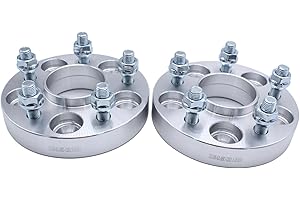 YUCHENSHLP 2Pcs 25mm Hubcentric Forged Spacer Kit with 10x Lug Bolts M12x1.5 Hub Bore 63.4mm for FOR-D FOCUS 5X108 PCD 63.4CB BORE-2LX