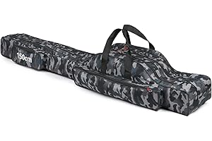 ‎LIXADA Lixada 3-lagige Angeltasche, tragbar, zusammenklappbar, Angelrutenrolle, Angelgerät, Tragetasche, Reise-Aufbewahrungstasche,120/150CM(optional)