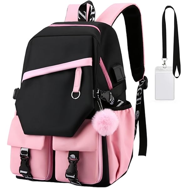 Aryan Zwarte rugzak voor dames, 17 inch lichtgewicht leuke schooltas voor tienermeisjes, laptop rugzak dagrugzak voor school, universiteit, woon-werkverkeer reizen (zwart), Blauw, M, Casual
