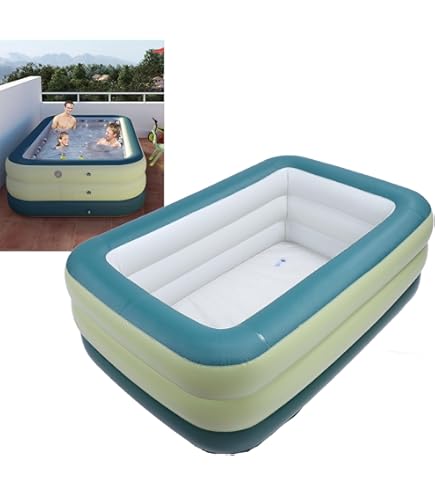 Aufblasbarer Schwimmbecken Familie - Rechteckiger Pool Für Garten Und Partys