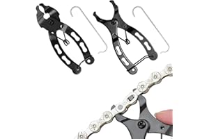 MEMOFYND 2 herramientas de cadena de bicicleta y 2 ganchos para cadena de bicicleta, alicates de cadena portátiles, adecuados para quitar eslabones de cadena en bicicletas de carretera y bicicletas de