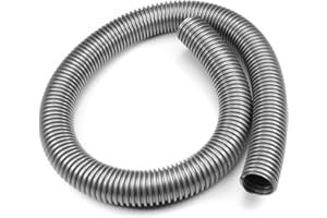 Othmro Tubo Filettato EVA 32mmx39mmx1000mm - Flessibile per Aspirapolvere Centrale e Industriale - Accessorio di Prolunga Durevole Grigio