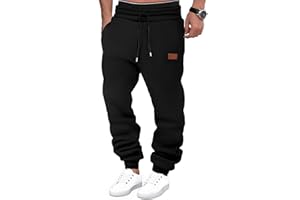 NEMXCE Jogginghose Herren Baumwolle Trainingshose Freizeithose Sporthose Herren Lang Sweatpants mit 3 Taschen