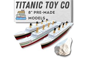 THE TITANIC TOY COMPANY 3Pack TitanicToyCo RMS Titanic Model Ship, Britannic, Olympic 8" Assembled Titanic Toys For Kids, Historically Accurate Titanic Toy, Titanic Ship, Titanic Cake Topper, Toy Ships, Titanic Boat