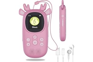 CCHKFEI Lettore MP3 da 32 GB, lettore musicale Bluetooth 5.3, lettore Bluetooth MP3 con cuffie e altoparlante con radio FM, supporto per la riproduzione di un tasto, contapassi, cronometro