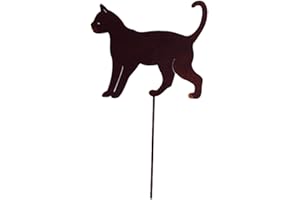 ‎CRISPE HOME & GARDEN Crispe home & garden Gartenstecker Edelrost - laufende Katze klein - Höhe 18 cm