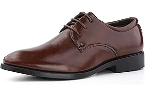 Hitmars Chaussure Homme Ville Oxford Derby pour Hommes Lacets Chaussures Cuir Classique Brogues Brogues Noir Marron 39-78