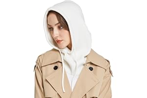 Facecozy Mütze Damen Winter, Strickmützen Warme Kapuzen Schal für Frauen Sturmhauben Beanie Wintermützen