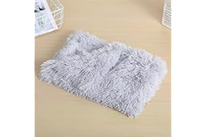 Ewolee Dog Blanket, Super Soft Warm Fluffy Pet blanket, Shaggy Faux Fur Pet Snuggle Blanket Washable Sleep Bed Mat for Small Medium Large Dogs and Cats (Medium, Light Grey)