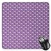 Produktbild BGLKCS Motorcycle Mauspads Mouse Pad, Vintage Deep Deck Girlie Scooters Lined Up on a Purple Background, Standard Size Rectangle Non-Slip Rubber Mousepad, Blush Dark Taupe Lavender