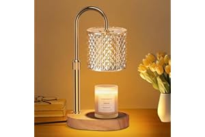 Loowoko Candle Warmer Lamp with 2 Bulbs, Timer and Dimmer, Adjustable Height, Birthday Gifts for Women Mom, Wax Melt Warmer for Scented Jar Candles