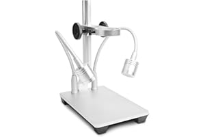 Support en Alliage d'aluminium pour caméra de Microscope USB numérique, Bysameyee réglable Support Base en métal pour Microscope à écran LCD Endoscope Maximum de 1,4 Pouce de diamètre
