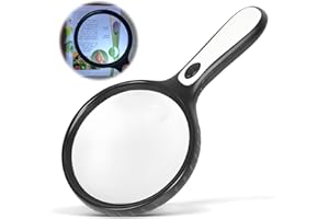 AUEJACKY Lupa powiększająca ze światłem, 30 x lupa powiększająca ze światłem Led, Led powiększająca do czytania, przenośna podświetlana soczewka do czytania, do czytania, rzemiosła, jubilerów