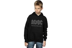 AC/DC Boys Back in Black Hoodie 12-13 Years Black